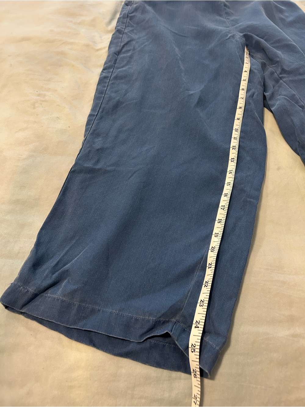NWT Old Navy Blue Chambray Tie Front Wide Leg Tie-Front Jumpsuit 100% Tencel - Picture 6 of 9